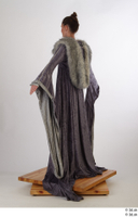  Photos Woman in Historical Dress 27 16th century Grey dress with fur coat Historical Clothing a poses whole body 0004.jpg